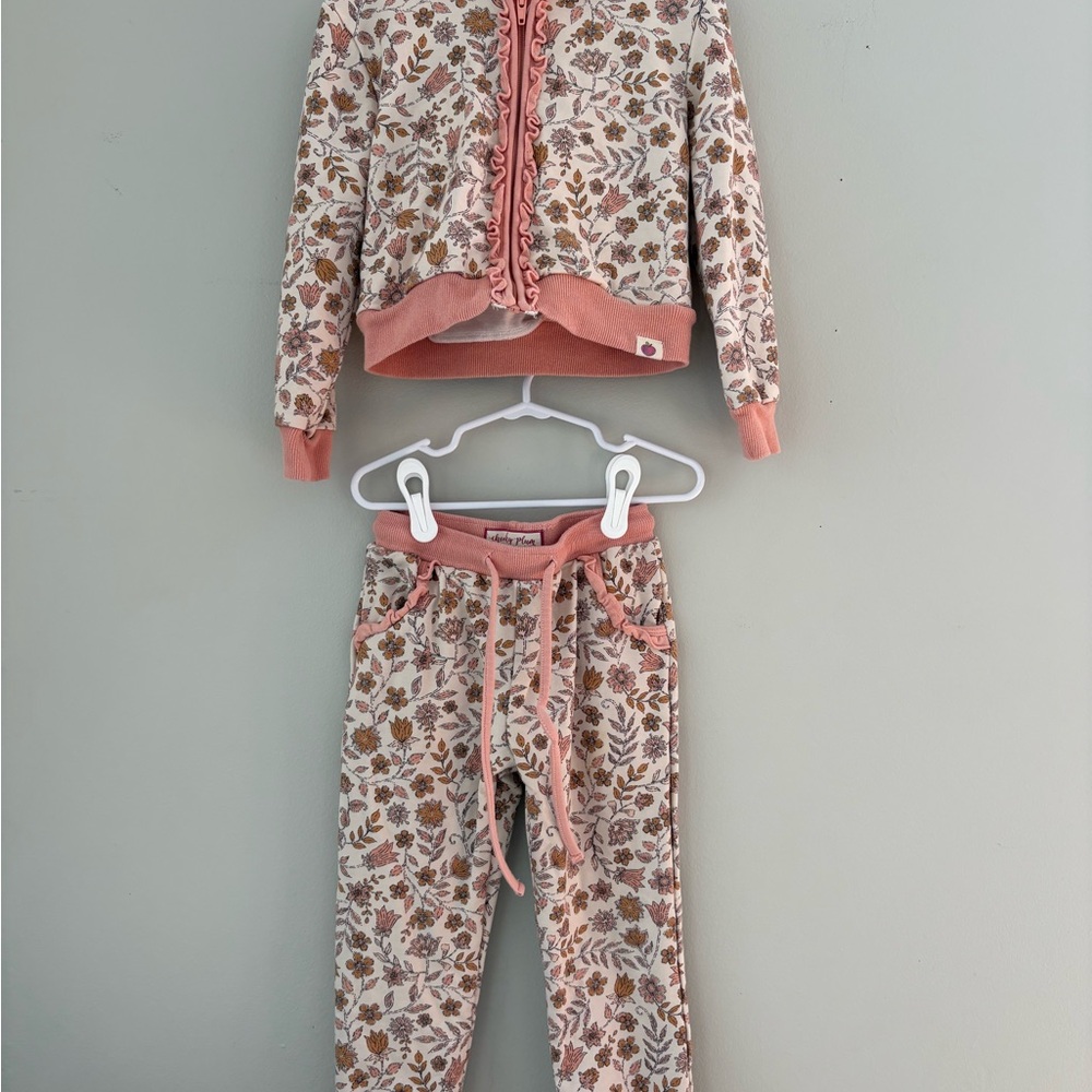 Cheeky Plum Floral Sweatsuit